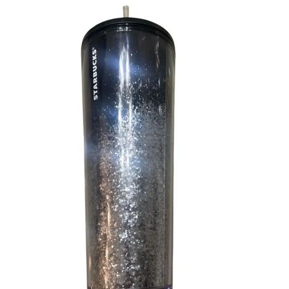 Starbucks Women's 2019 Holiday Season Mirror Glitter Cold Cup Black 24oz NWT